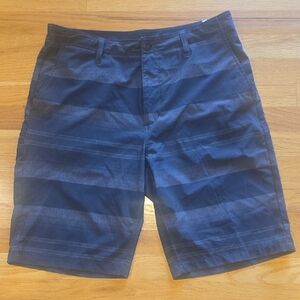 Volcom Surf And Turf Hybrid Men's Blue Striped Shorts Size 33
